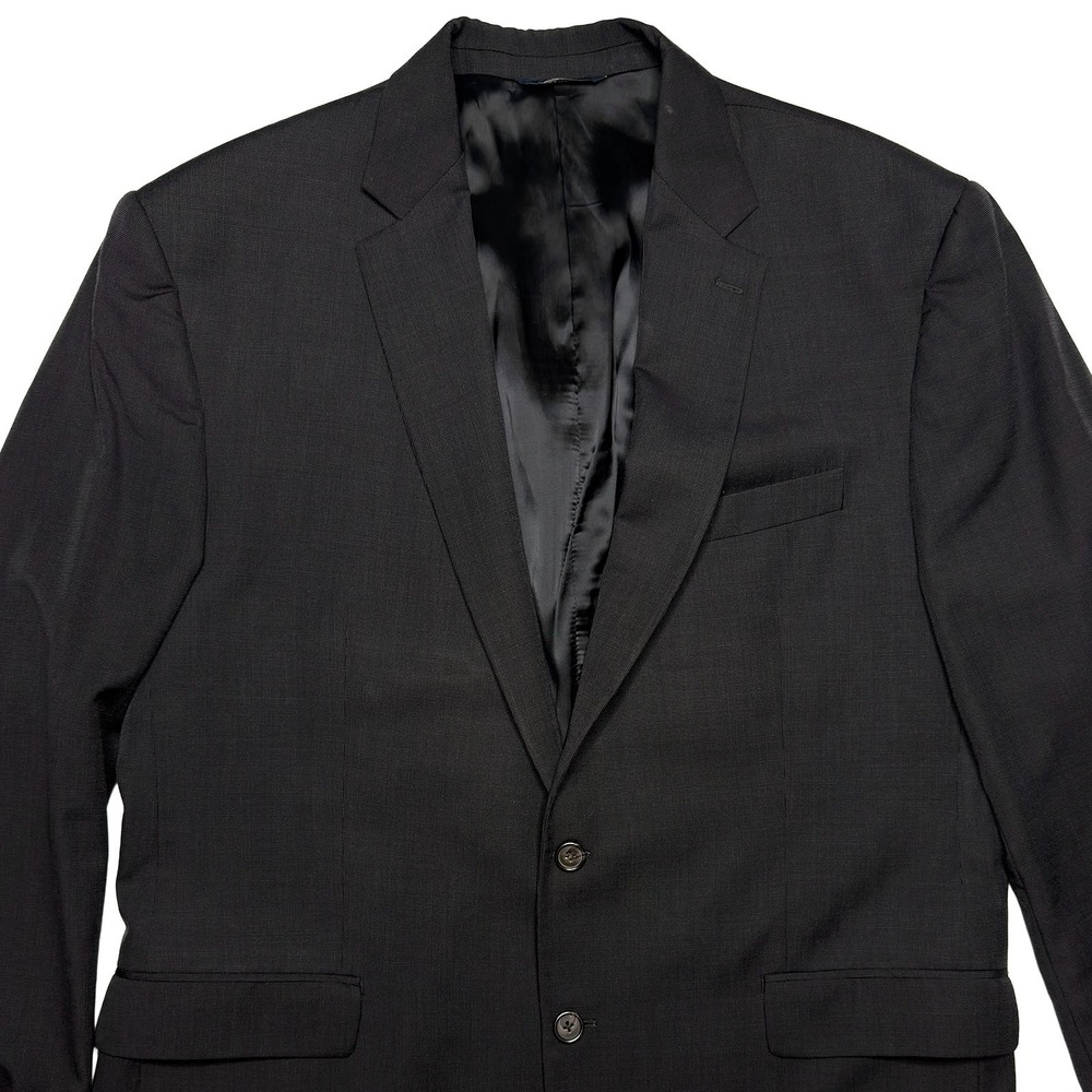 Ralph Lauren Blazer Union Made In Canada 100% Wool 2 Button Micro Weave Mens 46R